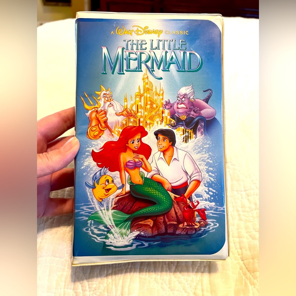 Rare BANNED Artwork, The Little Mermaid VHS Tape, black diamond.